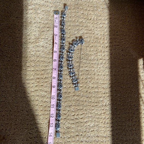 SOLD! Victoria Brillanti Taxco Mexico “Angels” Shadowbox Choker and Bracelet Set - Picture 3 of 9